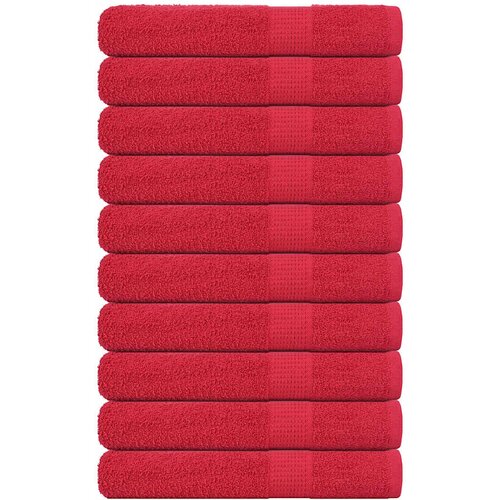 Furnova Brisače 10 kos rdeča 100x200 cm 360 g/m² 100% bombaž, (21916457) Cene