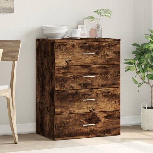  Komoda boja dimljenog hrasta 60x39x80 cm konstruirano drvo Slike