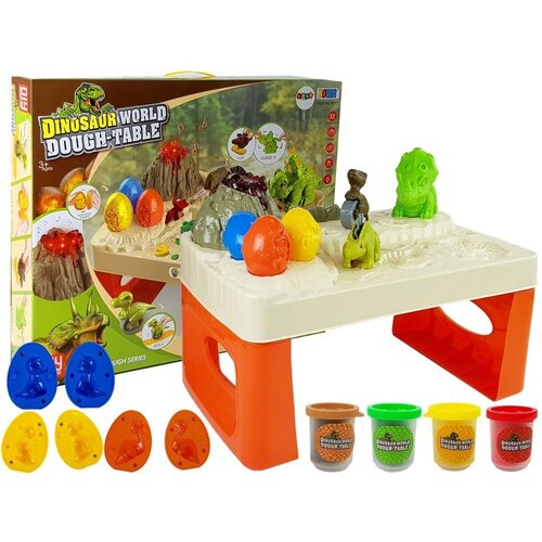  Daisy Miza za Play Dough Dinosavri Jajca Kalup Vulkan z Žarečo Lavo 4 Barve Slike