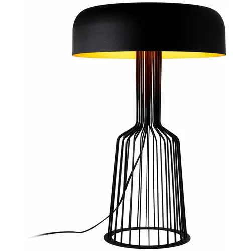 Opviq Črna namizna svetilka s kovinskim senčnikom (višina 57 cm) Fellini –