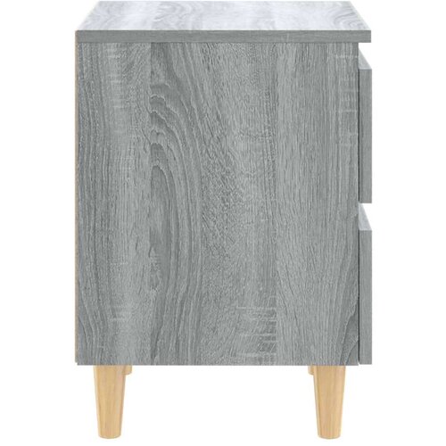  Noćni ormarić s masivnim nogama boja hrasta sonome 40x35x50 cm Slike