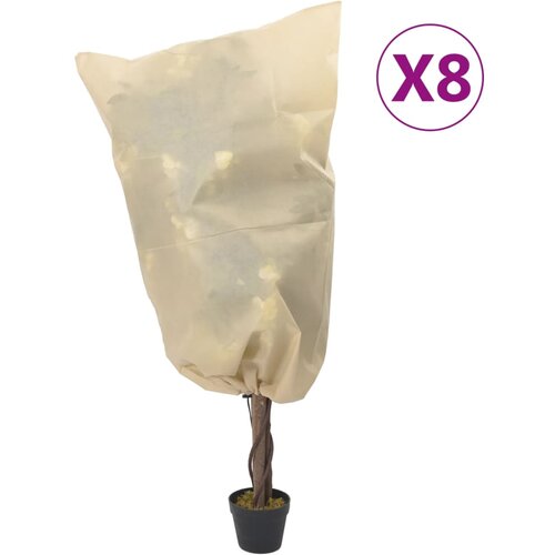 vidaXL Prevleka za rastline iz flisa z zadrgo 8 kos 70 g/m² 0,8x0,8 m Cene