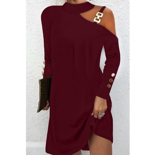 Fenzy Mini Haljina Sa Metalik Detaljem, Bordo Cijene