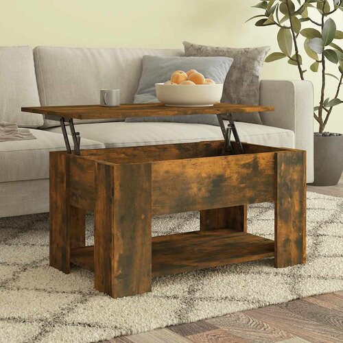  Stolić za kavu boja hrasta 79 x 49 x 41 cm konstruirano drvo Slike