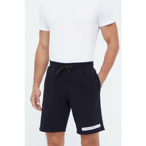 Emporio Armani Underwear Homewear pamučne kratke hlače boja: crna