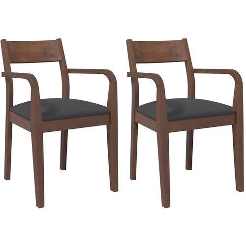 Maison Chic Jedilni stoli - Vzorci stoli z blazinami 2 kosa Brown Solid Wood Rubber A1482, (22031605) Cene