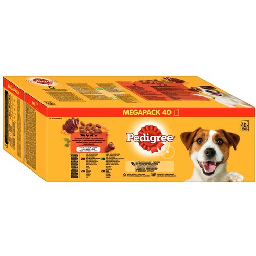 Pedigree vrečke v multi pakiranju - 4 različice v želeju 40 x 100 g Cijene
