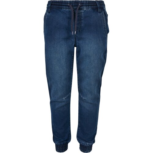 Urban Classics Kids Boys Knitted Denim Jogpants blue washed Cene