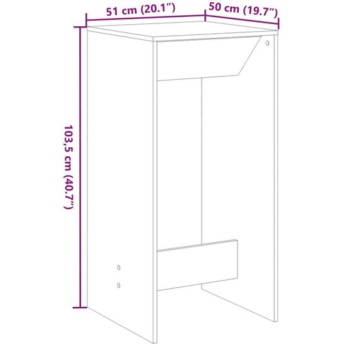  Barski stol boja hrasta sonome 51x50x103 5 cm konstruirano drvo Slike