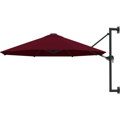 vidaXL Stenski senčnik s kovinskim drogom 300 cm bordo Cene