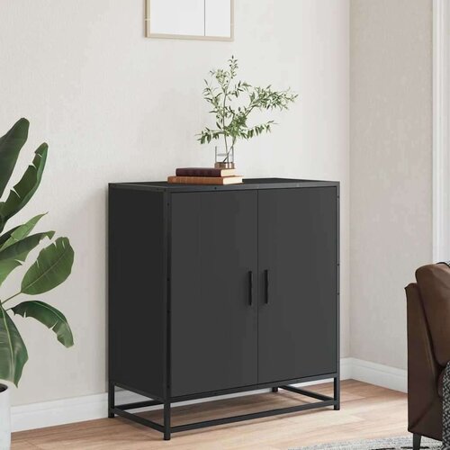 vidaXL Komoda crna 68x35x76 cm konstruirano drvo i metal Cijene