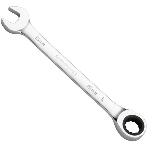 Max Power MAXPOWER 15 mm kombinirani ključ z 72-zobno ragljo, 12-kraki zobniški ključ, kovan in toplotno obdelan kromiran V jeklo, metričen, kromiran, (22148668) Cene