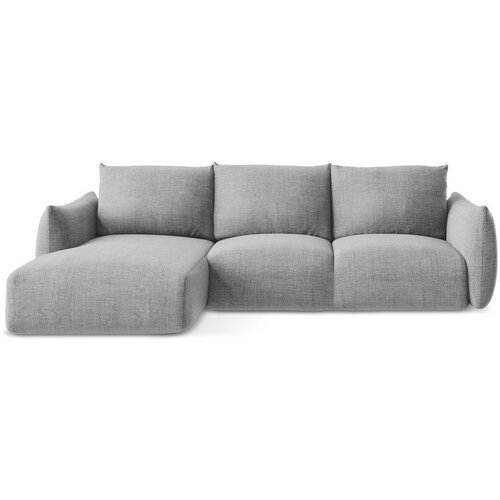 Makamii Svijetlo siva sklopiva kutna garnitura (s lijevim kutom/s ležaljkom) Leila &amp;ndash; Slike