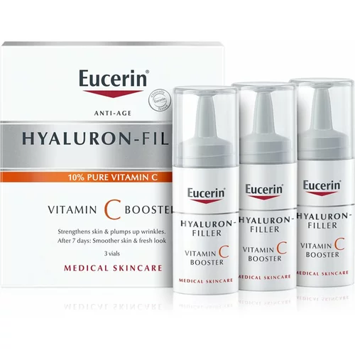 Eucerin Hyaluron-Filler Vitamin C Booster posvetlitveni serum proti gubam z vitaminom C 3x8 ml