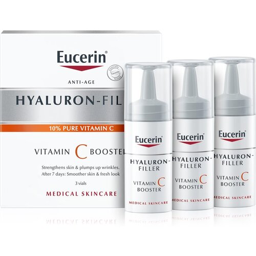Eucerin Hyaluron-Filler Vitamin C Booster posvjetljujući serum protiv bora s vitaminom C 3x8 ml Cijene
