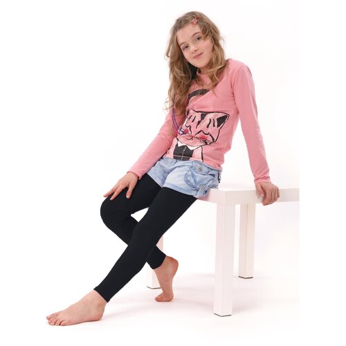 Yoclub Kids&amp;#039;s Girl&amp;#039;s Leggings Gaiters Plain ULD-0006G-3400 Slike