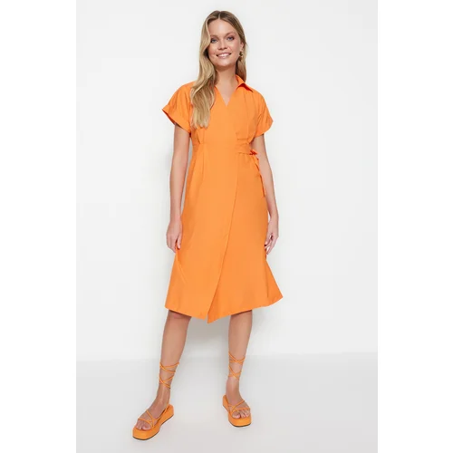 Trendyol Dress - Orange - Wrapover Trendyol Dress - Orange - Wrapover