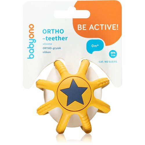 BabyOno Be Active Ortho grickalica za bebe za djecu od rođenja Yellow 1 kom Cijene