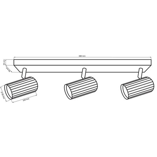  Stropna spot lampa NICEA 3xGU10/10W/230V bela Slike