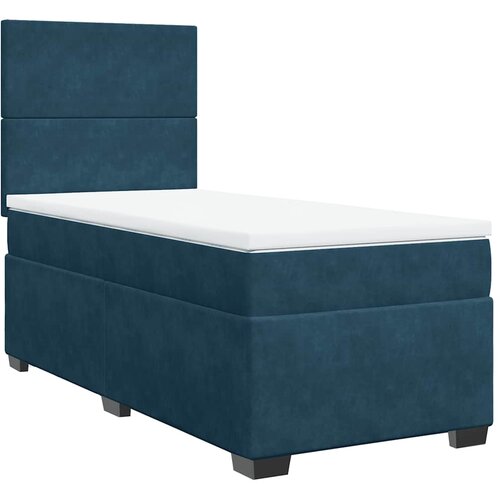 Box spring krevet s madracem plavi 90x200 cm bar&amp;scaron;unasti Slike