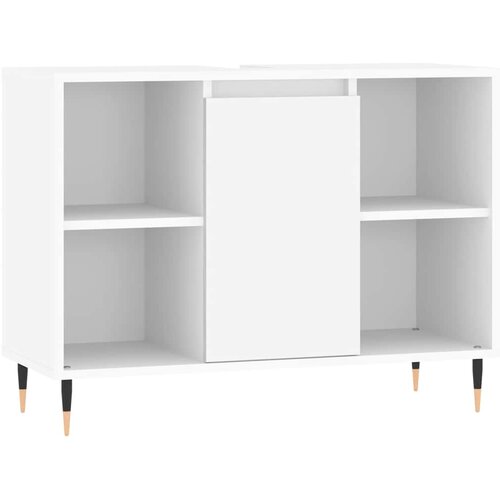 Maison Chic Kopalniška omarica - Kopalniški kabinet bela 80x33x60 cm inženirski les, (21794986) Cene