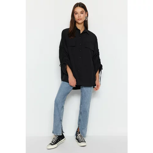 Trendyol Shirt - Black - Relaxed fit