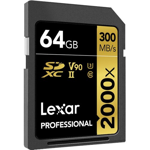 Lexar SD 64GB 2000x SDHC UHS-II card, 300MB/s read 260MB/s write C10 V90 U3 Cijene