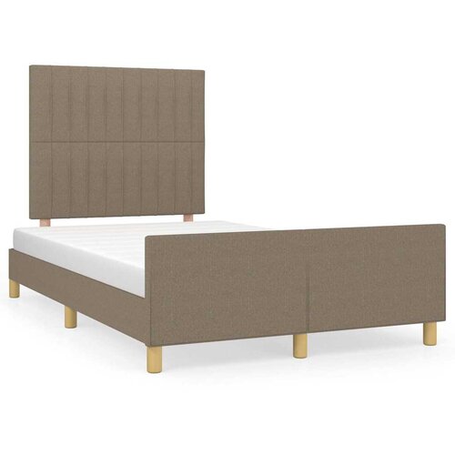 Maison Chic Posteljni okvir - Dvoposteljna postelja - Zakonska postelja brez vzmetnice taupe 120x190 cm blago-J12585, (21770930) Cene