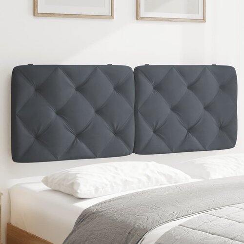 vidaXL Vzglavna stranica temno siva 120 cm žamet Cene