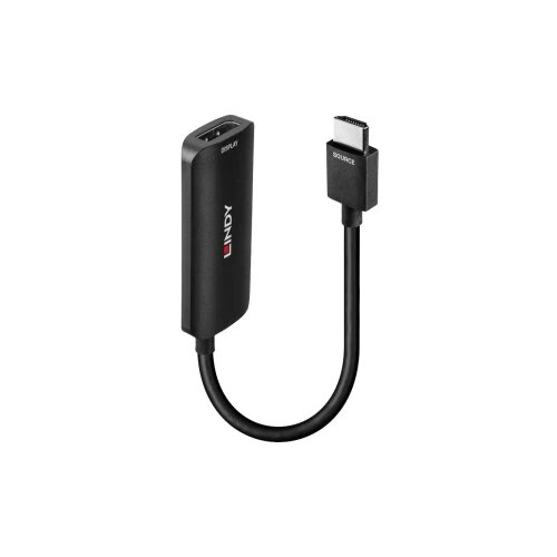 Lindy 38329 HDMI adapter [1x HDMI® - 1x DisplayPort, mikro USB] crna 0.157 m Cijene