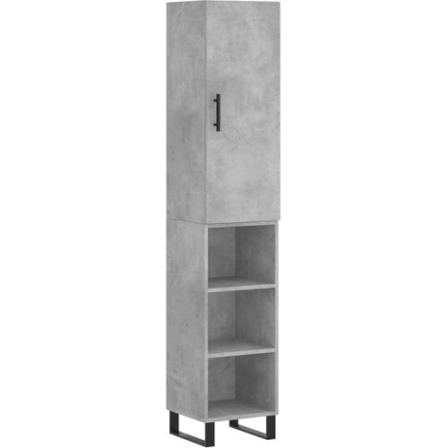  Visoka komoda siva betona 34,5x34x180 cm od konstruiranog drva Slike