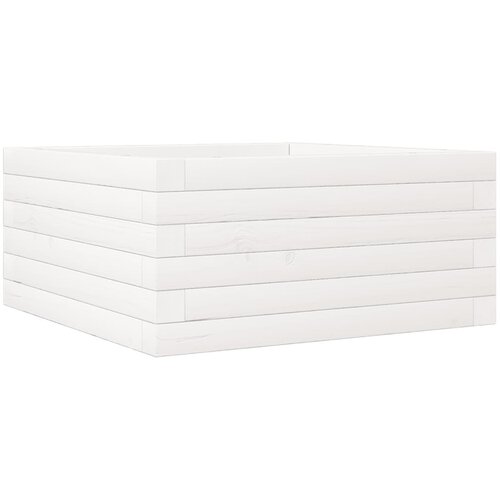 Maison Chic Vrtno cvetlično korito - Cvetlični Lonec belo 50x50x23 cm trdna borovina, (21789925) Slike