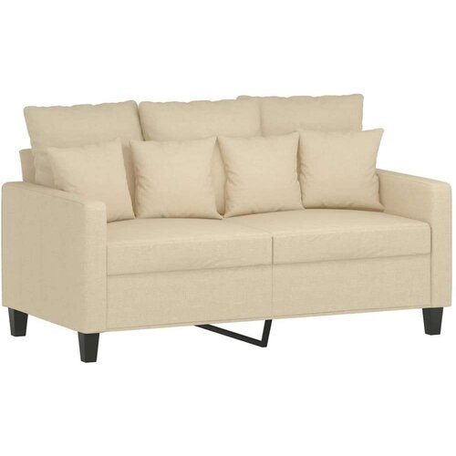  3-dijelni set sofa s jastucima krem od tkanine Slike