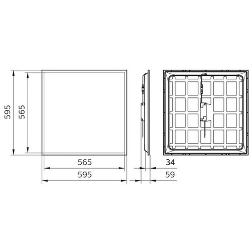 Philips UGRADNI LED PANEL 34W 600x600 NW 4000K PRIRODNO BELA BACKLITE 4100lm LEDINAIRE Slike