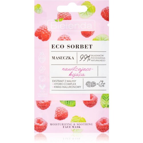 Bielenda Eco Sorbet Raspberry pomirjajoča maska 1 kos Cene