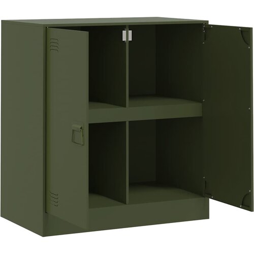  Komoda maslinastozeleni 67 x 39 x 73 cm čelična Slike