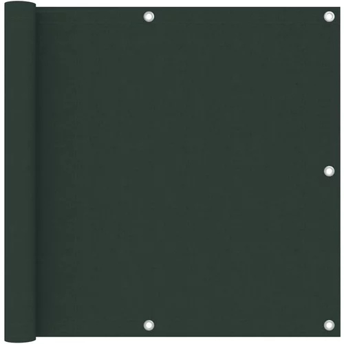 vidaXL Balkonsko platno temno zeleno 90x300 cm oksford blago