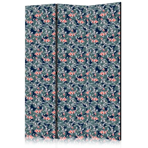  Paravan - Fish Among Leaves - Colorful Koi Fish Among Dark Green Water Lily Leaves on a Navy Blue Water Surface 135x172 Akustičn Cijene