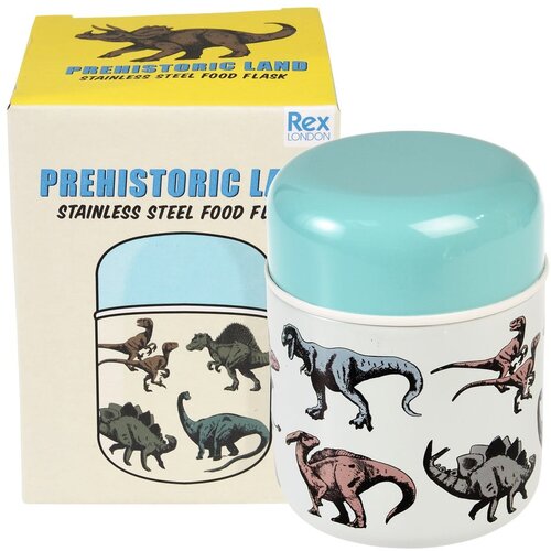 Rex London Modro-kremno bela otro&amp;scaron;ka termovka za hrano 280 ml Prehistoric Land &amp;ndash; Slike