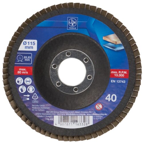 Lux Tools Brusna ploča lamelirana 115mm K40 Cijene