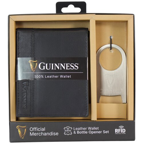 Gabol poklon set GS04 guiness | novčanik + otvarač | crni | 12x9x2 cm Slike