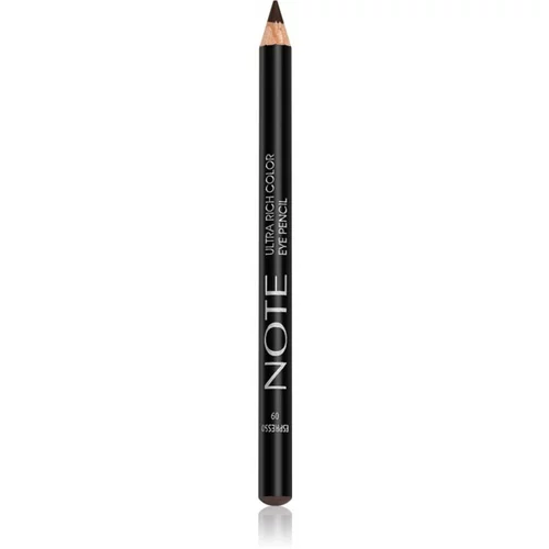 Note Cosmetique Ultra Rich Color Eye Pencil vodoodporni svinčnik za oči odtenek 09 Espresso 1,1 g
