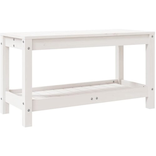 vidaXL Vrtna klop bela 82,5x35x45 cm trdna borovina, (20980647) Cene