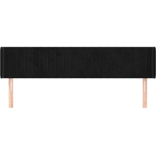  Uzglavlje s u&amp;scaron;ima crno 203x16x78/88 cm bar&amp;scaron;unasto Slike