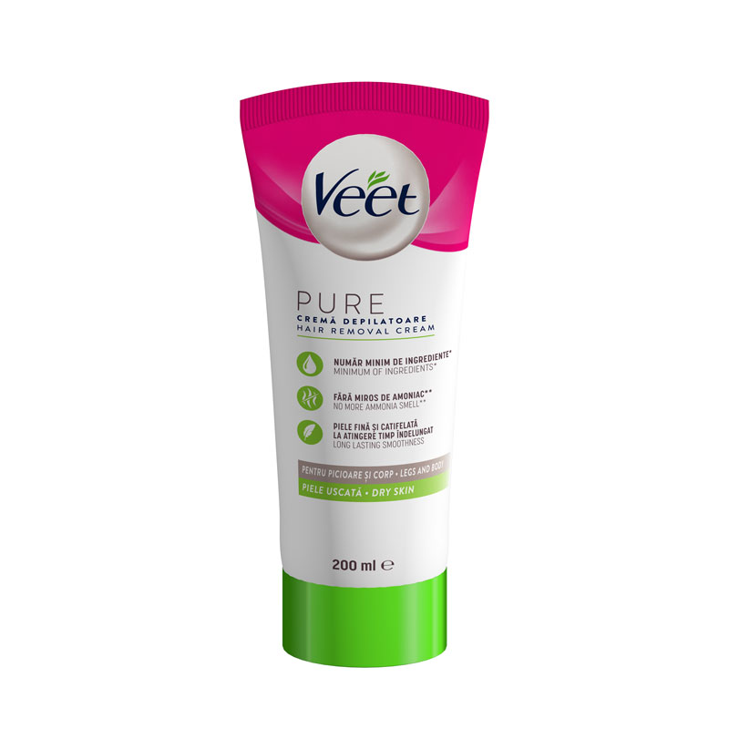 Veet Pure - krema za depilaciju za noge i tijelo - osjetljiva koža (200ml) Cene