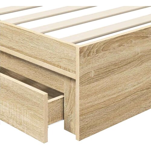  Krevet s od storage Sonoma hrast 90 x 200 cm Konstruirano drvo Slike