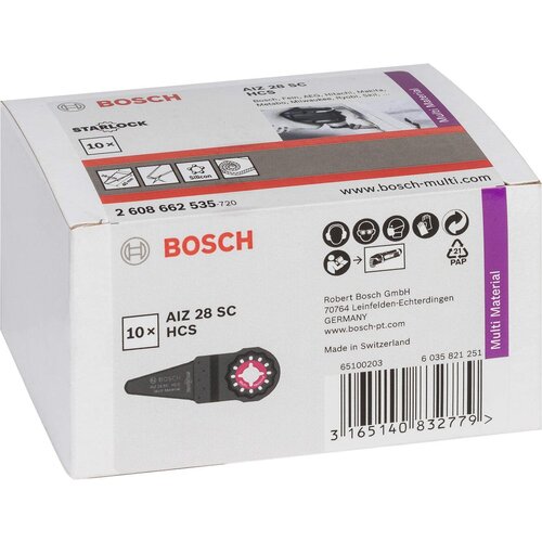 Bosch HCS univerzalni sekač utora AIZ 28 SC 28 x 40 mm - pakovanje od 10 komada - 2608664489 Slike