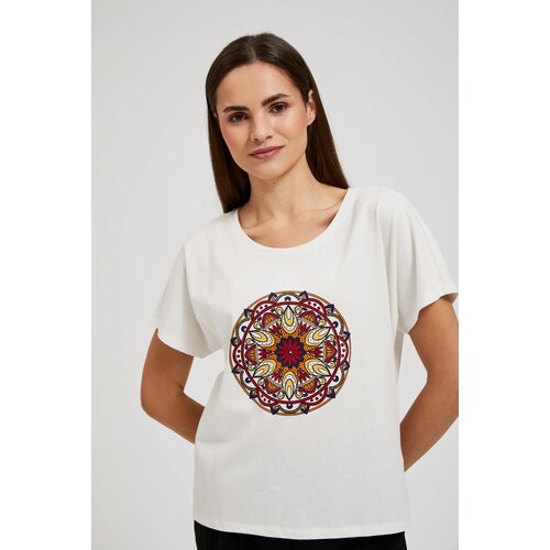 Moodo Women's T-shirt with print - white Cene