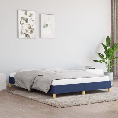  Okvir za krevet bez madraca plavi 140 x 190 cm od tkanine Cene