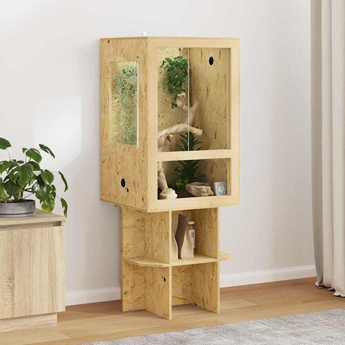 vidaXL Terarij Rjava 50 x 50 x 130 cm OSB Cene